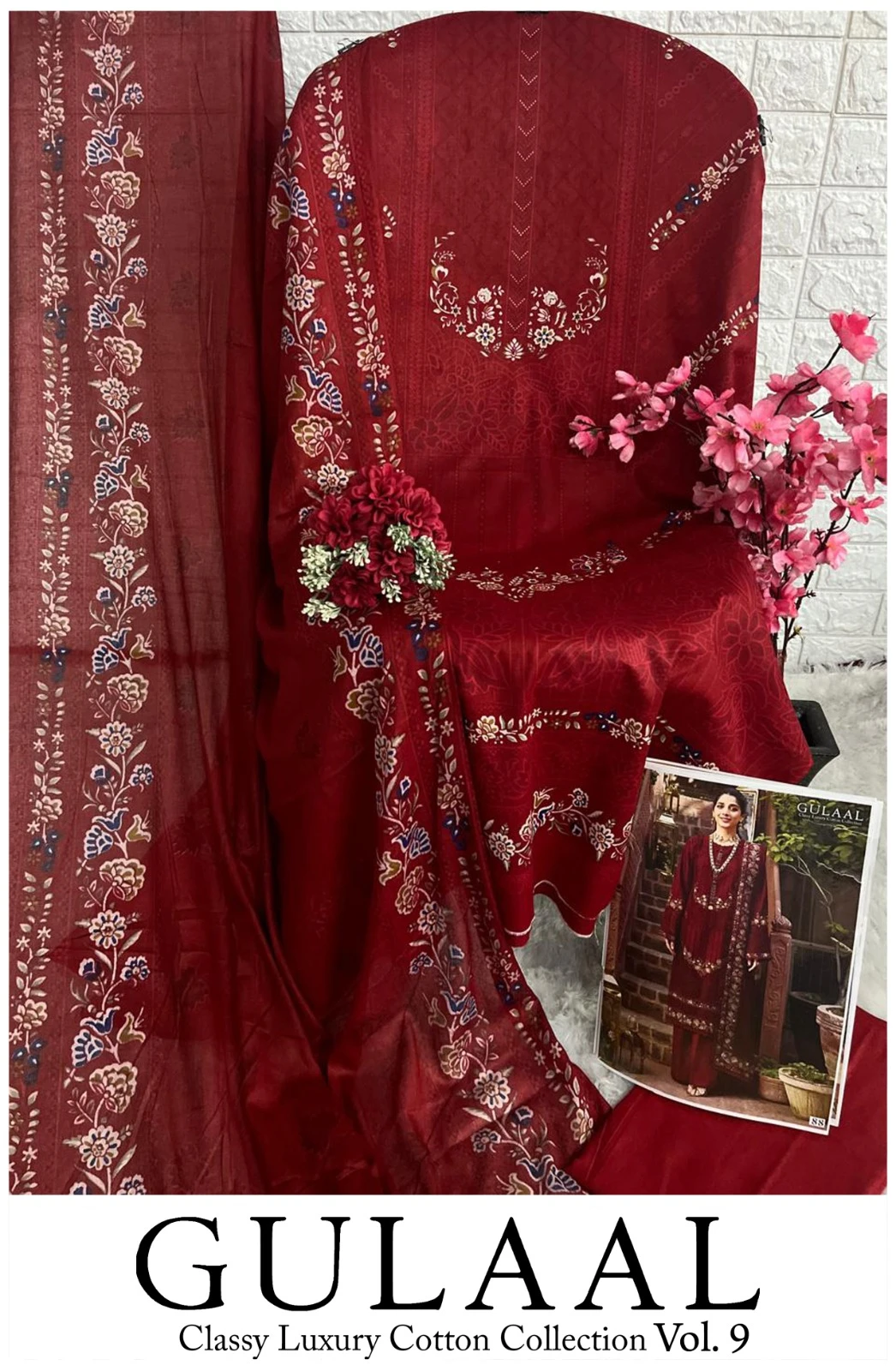 Gulaal Classy Luxury Cotton Collection Vol 9 Pure Cotton Wholesale Pakistani Salwar Suit Catalog — Wholesale Salwar Suits, MPA wholesale from Surat — view 9